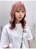 くすみピンク×ブラック