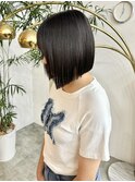 髪質改善ストレート×切りっぱなしボブ