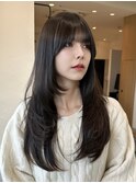 レイヤーカット/韓国ヘア/顔まわりカット/銀座
