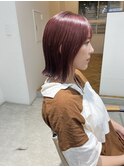 外ハネボブ透明感カシスブラウンフェイスレイヤー20代30代40代