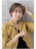 #57/イメチェン/ホワイトブロンド/外ハネボブ/ワイドバング/仙台