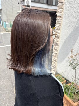 ルヴェール(Le Vert) 外はねボブ×インナーブルーシルバー