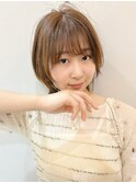 小顔くびれレイヤーボブ×シースルーバング