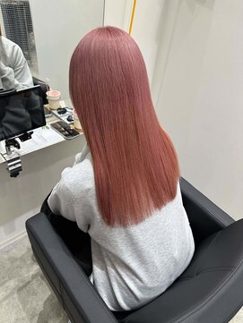 ワク 藤沢店(waku) ピンク ダブルカラー ケアブリーチ