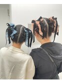 【ツインお団子】　名古屋/金山/東別院/ヘアセット