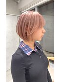 ボブ　ピンクベージュ