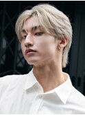ヘーゼルベージュミルクティーベージュアッシュメンズヘア韓国