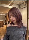 ミディアムレイヤー×ピンクカラー