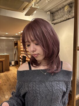 エクリ 麻布十番(equri) ミディアムレイヤー×ピンクカラー