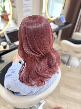 アーチバイケンジ(arch by kenje) チェリーピンクカラー/ロングヘア/平塚美容室/ブリーチカラー