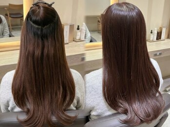 トリッカ 銀座(tricca)の写真/髪質改善しながら、自然に潤う◎髪の水分バランスまで考えた施術で、見た目も手触りも柔らかい艶髪に―