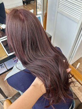 マリアバイアフロート(Maria by AFLOAT) 〈藤間〉ブリーチなしラベンダーピンク/大人かわいい/艶感カラー