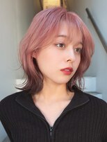 プネル(punel)&nbsp;原宿　ピンクミルクティーベージュ　くびれミディ　ケアブリーチ