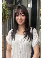 ザザ ZA/ZA 茗荷谷&nbsp;顔周りレイヤーロングレイヤーカットバタフライカット茗荷谷