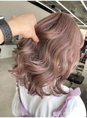くすみピンクベージュ/ハイトーンカラー