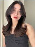京都韓国ヘア 顔まわりレイヤー