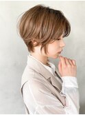 チョコレート似合わせカットショートボブイメチェンモード　時
