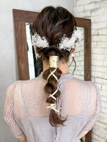 アイティーバイアルバム 松戸店(IT by ALBUM)&nbsp;ヘアアレンジ_斜めバンググレージュカラー_ba401641