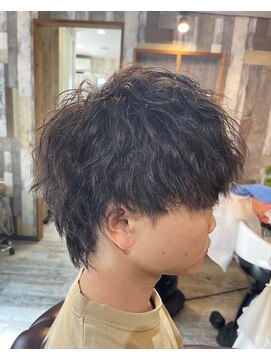 デルフィーノ ヘアーパフォーム(delfino hair perform) デルフィーノヘアーの前上がりマッシュウルフ