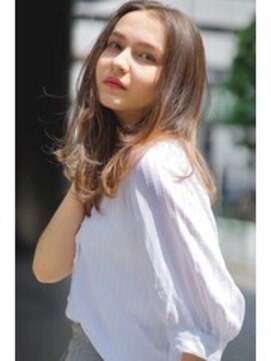 ディジョン(Dijon) 韓国顔まわりレイヤーカットグレージュオリーブベージュブラウン