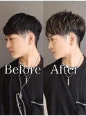 ビフォーアフターメッシュキャップ刈り上げ
