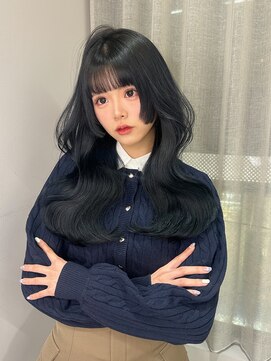 ボタン テンジン(VOTAN tenjin) ブルーブラック/艶髪/姫カット/顔周りカット/天神韓国ヘア