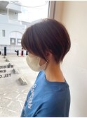 マッシュショート　前髪あり