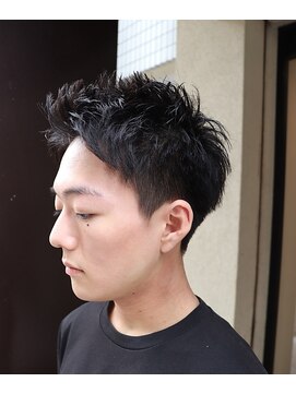 カズ 中津店(KAZU) メンズヘア　スパイキーショート　阪急茨木市駅　軟毛