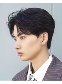 ニュアンス束感人気黒髪センターパート