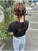 個性派ツインヘアセット