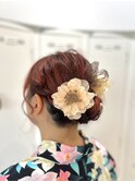 お祭り！ふわふわサイドシニヨン