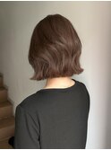 マロンベージュヘーゼルベージュカラー顔周りレイヤーカット原宿