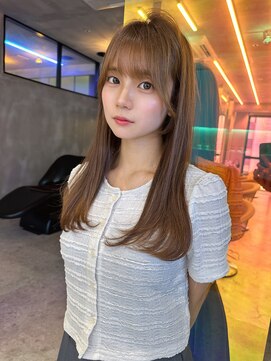 ロンドルーチェ 心斎橋(Lond luce) ダークアッシュ/ミディアムレイヤーカット［髪質改善/縮毛矯正］