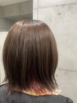 ネウィ 池袋(newi) インナーカラーベビーピンク