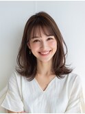 レイヤーカット/イメチェン/外ハネボブ/美髪/ワイドバング/髪型