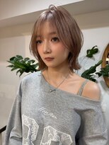 サンクプロジェクト(cinq PROJECT) ブリーチダブルカラーラベンダーミルクティーグレージュレイヤー