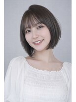 レム 仙台店(L.E.M) 【ブラウン×丸みボブ】