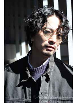 オルト(Altn) 大人の波巻きツイストスパイラルパーマミディアムロングメンズ