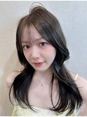 久居ミディアムレイヤーカットハッシュカット韓国ウルフカット