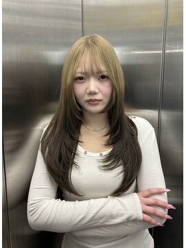 パール(PEAR+L) ルーツカラー × レイヤースタイル