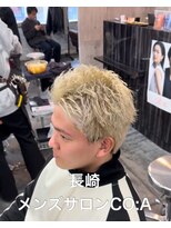 コア(CO:A)&nbsp;長崎メンズカットスパイキーショートメンズカラーブリーチ
