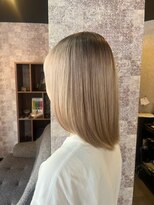 エイム ヘア デザイン 町田店(eim hair design) ハイトーンブロンド/サラツヤミディアム/髪質改善/町田