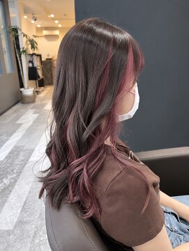 リオリス ヘア サロン(Rioris hair salon) ピンク/インナーカラー/ロング