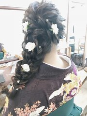 袴着付け 着物ヘアアレンジ【ヘアアレンジ　立川南/立川/袴】