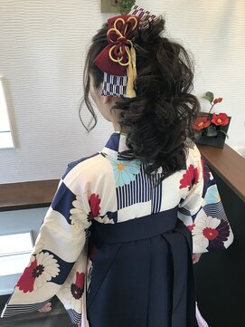 美容室 トワモワ 袴着付け、ヘアアレンジ