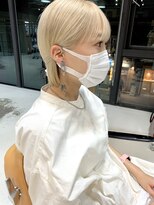 ヘアー アイス ルーチェ(HAIR ICI LUCE) ブロンドヘア ブロンド ハイトーン ホワイトブロンド 担当城倉
