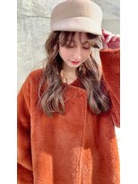 アイユー(ii+U)&nbsp;ミルクティーベージュ　ウェーブ巻き　シースルーバング