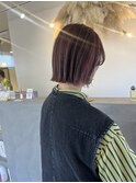 切りっぱなし×ピンクインナーハイライト