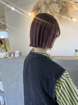 ラボリア(LABO li'a) 切りっぱなし×ピンクインナーハイライト