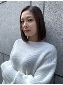 黒髪清楚系ロブ☆大人ヘアスタイル前髪なし